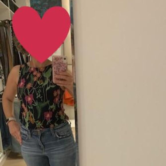Anthropologie XS Embroidered Sleeveless Top - Picture 2 of 2